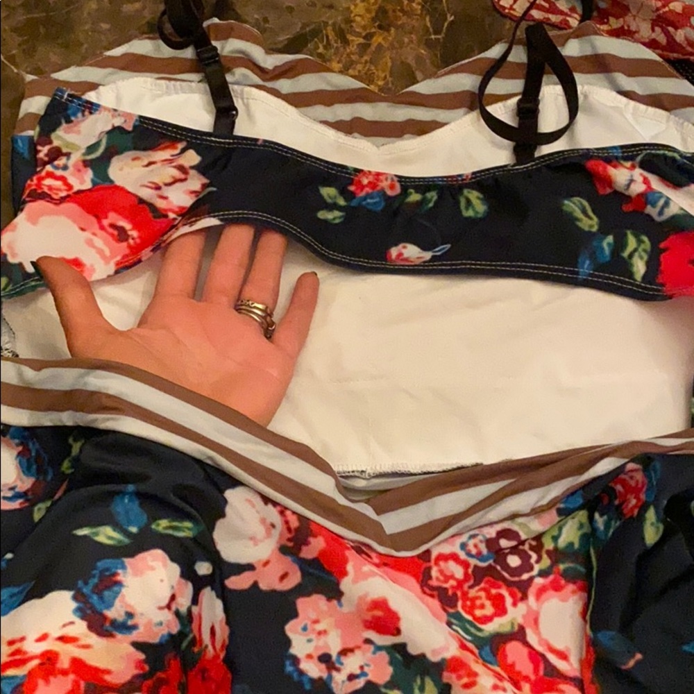 Navy Floral Swimwear - Picture 5 of 5